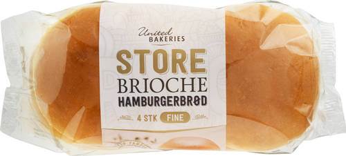 Brioche hamburgerbröd, stora, 4 st, 310 g
