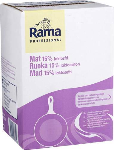 Matlagningsgrädde 15%, laktosfri, 10 l