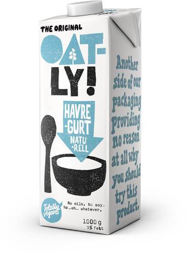 Havregurt Naturell, havrebaserad och laktosfri, 3% fett, 1 l