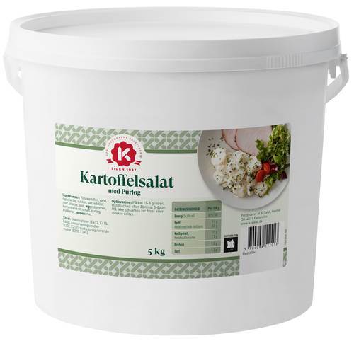 Potatissallad med purjolök, 5 kg