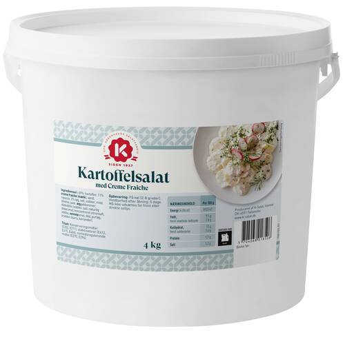 Lätt potatissallad med creme fraiche, 10% fett, 4 kg