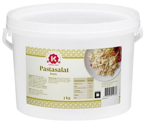 Pastasallad med curry, 3 kg