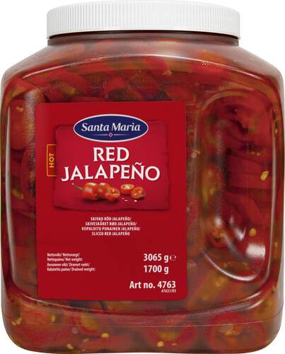 Jalapeño röd sliced, 3,065kgkg