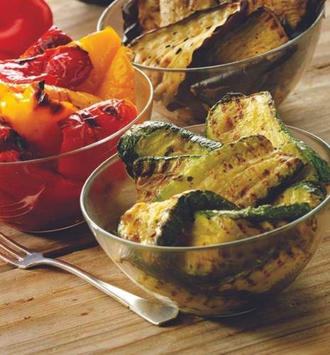 Grillede courgetter i skiver, 1 kg