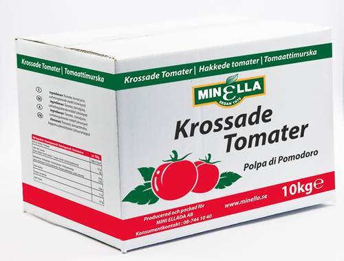 Krossade tomater, bag in box, 10 kg