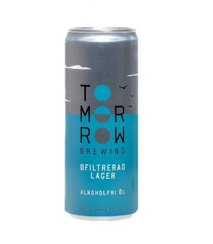 Tomorrow Brewing alkoholfri ofiltrerad lager, 0,5%, 33 cl